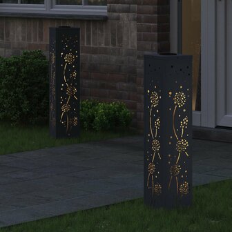 Solar LED Padverlichting 2 pcs Antraciet Koudgewalst staal 3
