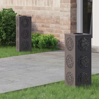 Solar LED Padverlichting 2 pcs Zwart Koudgewalst staal 1