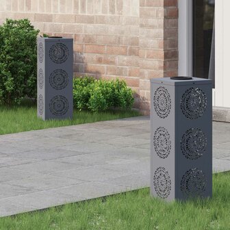 Solar LED Padverlichting 2 pcs Antraciet Koudgewalst staal 1