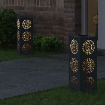 Solar LED Padverlichting 2 pcs Antraciet Koudgewalst staal 3
