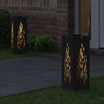 Solar LED Padverlichting 2 pcs Zwart Koudgewalst staal 3