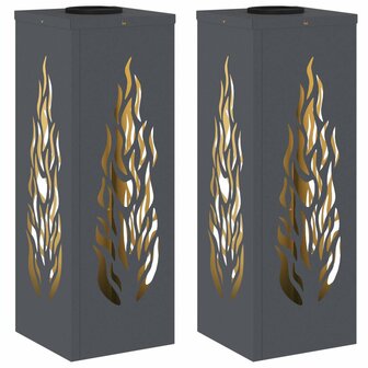 Solar LED Padverlichting 2 pcs Antraciet Koudgewalst staal 2