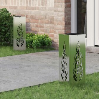 Solar LED Padverlichting 2 pcs Zilver Gegalvaniseerd staal 1