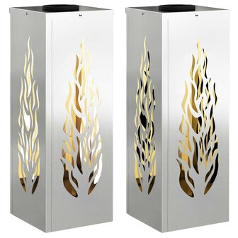 Solar LED Padverlichting 2 pcs Zilver Gegalvaniseerd staal 2