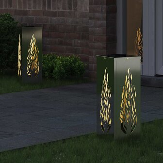 Solar LED Padverlichting 2 pcs Zilver Gegalvaniseerd staal 3