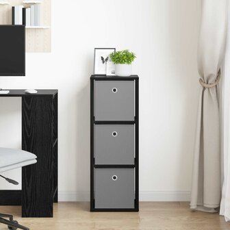 Dressoir met lade Zwart Eiken 30,5 x 27 x 84,5 cm 3