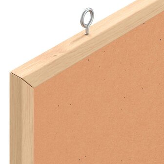 Prikbord met massief grenenhouten frame 40x40 cm 6