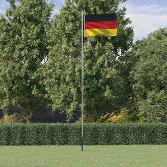 Vlag met vlaggenmast Duitsland 6,08 m aluminium 1