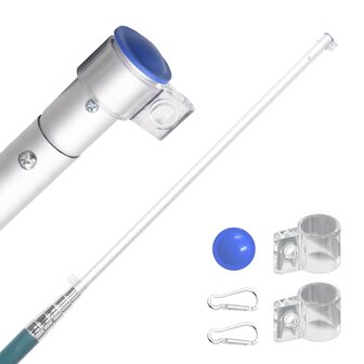 Vlag met vlaggenmast Duitsland 5,5 m aluminium 3