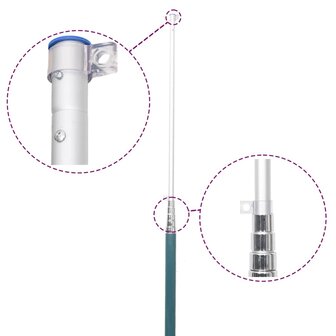 Vlag met vlaggenmast Duitsland 5,5 m aluminium 5