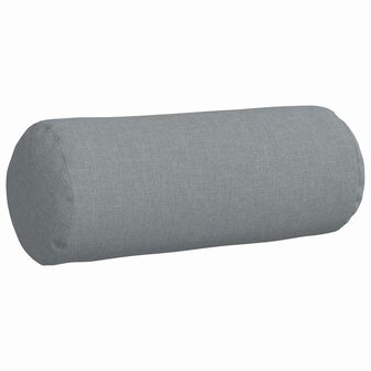 Bolster Kussens 2 stuks Lichtgrijs &Oslash; 15 x 40 cm Stof 5