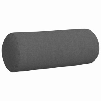 Bolster Kussens 2 stuks Donkergrijs &Oslash; 15 x 40 cm Stof 5