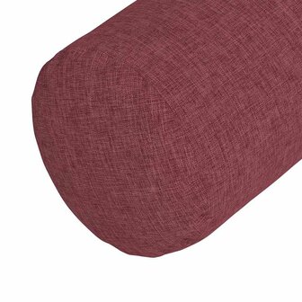 Bolster Kussens 2 stuks Wijnrood &Oslash; 15 x 40 cm Stof 8