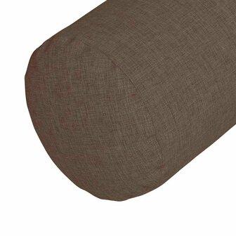 Bolster Kussens 2 stuks Bruin &Oslash; 15 x 40 cm Stof 8