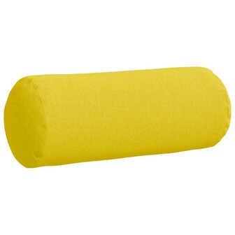 Bolster Kussens 2 stuks Lichtgeel &Oslash; 15 x 40 cm Stof 5