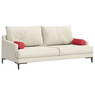 Bolster Kussens 2 stuks Rood &Oslash; 15 x 40 cm Stof 3