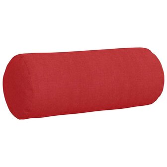 Bolster Kussens 2 stuks Rood &Oslash; 15 x 40 cm Stof 5