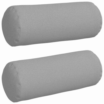 Bolster Kussens 2 stuks Wolkengrijs &Oslash; 15 x 40 cm Stof 2
