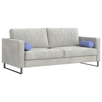Bolster Kussens 2 stuks Jeans Blauw &Oslash; 15 x 40 cm Stof 3