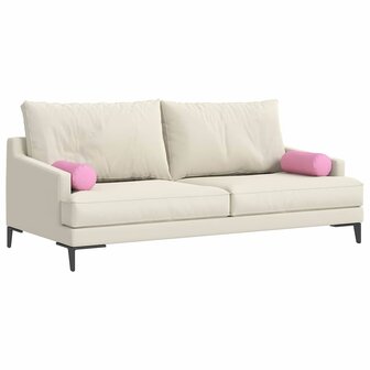 Bolster Kussens 2 stuks Roze &Oslash; 15 x 40 cm Stof 3