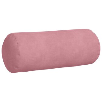 Bolster Kussens 2 stuks Roze &Oslash; 15 x 40 cm Cordstof 5