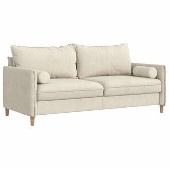 Bolster Kussens 2 stuks Cr&egrave;me &Oslash; 15 x 40 cm Cordstof 3