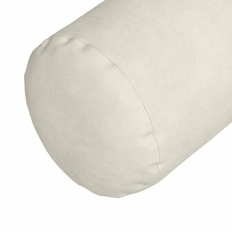 Bolster Kussens 2 stuks Cr&egrave;me &Oslash; 15 x 40 cm Cordstof 8