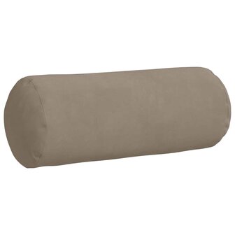 Bolster Kussens 2 stuks Taupe &Oslash; 15 x 40 cm Microvezel Stof 5
