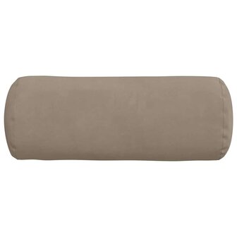 Bolster Kussens 2 stuks Taupe &Oslash; 15 x 40 cm Microvezel Stof 6