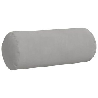 Bolster Kussens 2 stuks Lichtgrijs &Oslash; 15 x 40 cm Microvezel Stof 5