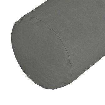 Bolster Kussens 2 stuks Donkergrijs &Oslash; 15 x 40 cm Microvezel Stof 8