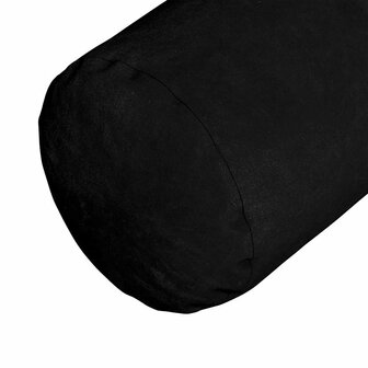 Bolster Kussens 2 stuks Zwart &Oslash; 15 x 40 cm Microvezel Stof 8