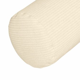Bolster Kussens 2 stuks Cr&egrave;me &Oslash; 15 x 40 cm Cordstof 8