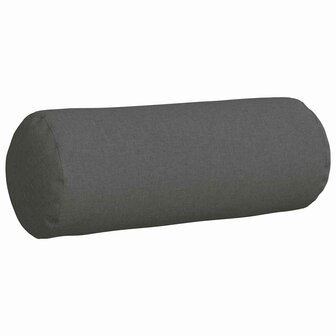 Bolster Kussens 2 stuks Donkergrijs &Oslash; 25 x 70 cm Stof 5
