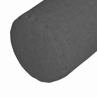 Bolster Kussens 2 stuks Donkergrijs &Oslash; 25 x 70 cm Stof 8