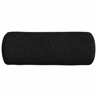 Bolster Kussens 2 stuks Zwart &Oslash; 25 x 70 cm Stof 6