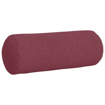 Bolster Kussens 2 stuks Wijnrood &Oslash; 25 x 70 cm Stof 5