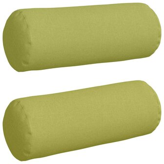 Bolster Kussens 2 stuks Lichtgroen &Oslash; 25 x 70 cm Stof 2