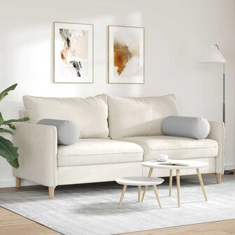 Bolster Kussens 2 stuks Wolkengrijs &Oslash; 25 x 70 cm Stof 4