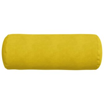Bolster Kussens 2 stuks Geel &Oslash; 25 x 70 cm Cordstof 6