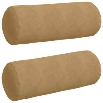 Bolster Kussens 2 stuks Bruin &Oslash; 25 x 70 cm Cordstof 2