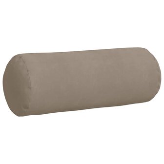Bolster Kussens 2 stuks Taupe &Oslash; 25 x 70 cm Microvezel Stof 4