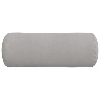 Bolster Kussens 2 stuks Lichtgrijs &Oslash; 25 x 70 cm Microvezel Stof 5
