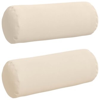 Bolster Kussens 2 stuks Beige &Oslash; 25 x 70 cm Microvezel Stof 2