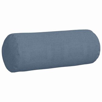 Bolster Kussens 2 stuks Blauw &Oslash; 25 x 70 cm Cordstof 5