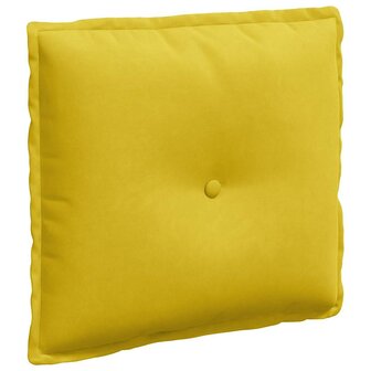 Rugkussen Geel 50 x 45 cm Cordstof 2