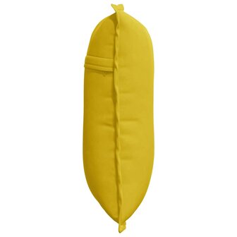 Rugkussen Geel 50 x 45 cm Cordstof 6