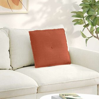 Rugkussen Rood-oranje 50 x 45 cm Cordstof 1