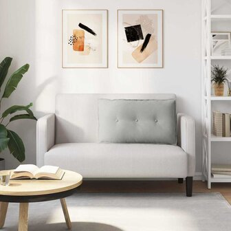 Rugkussen Lichtgrijs 80 x 50 cm Microvezel Stof 4