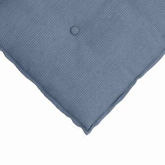 Rugkussen Blauw 100 x 50 cm Cordstof 7